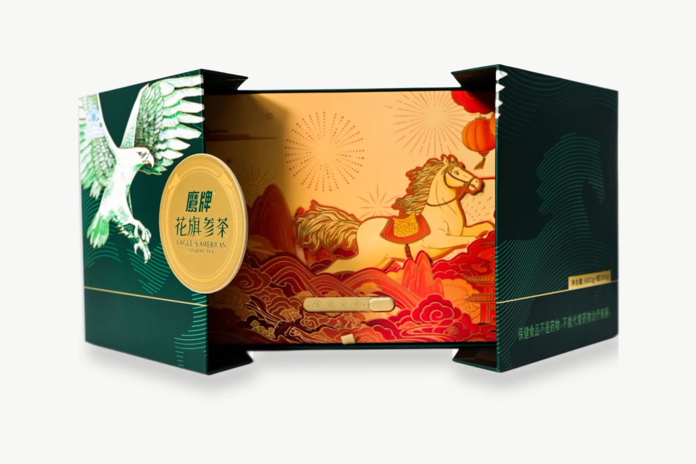 American ginseng gift box with double doors