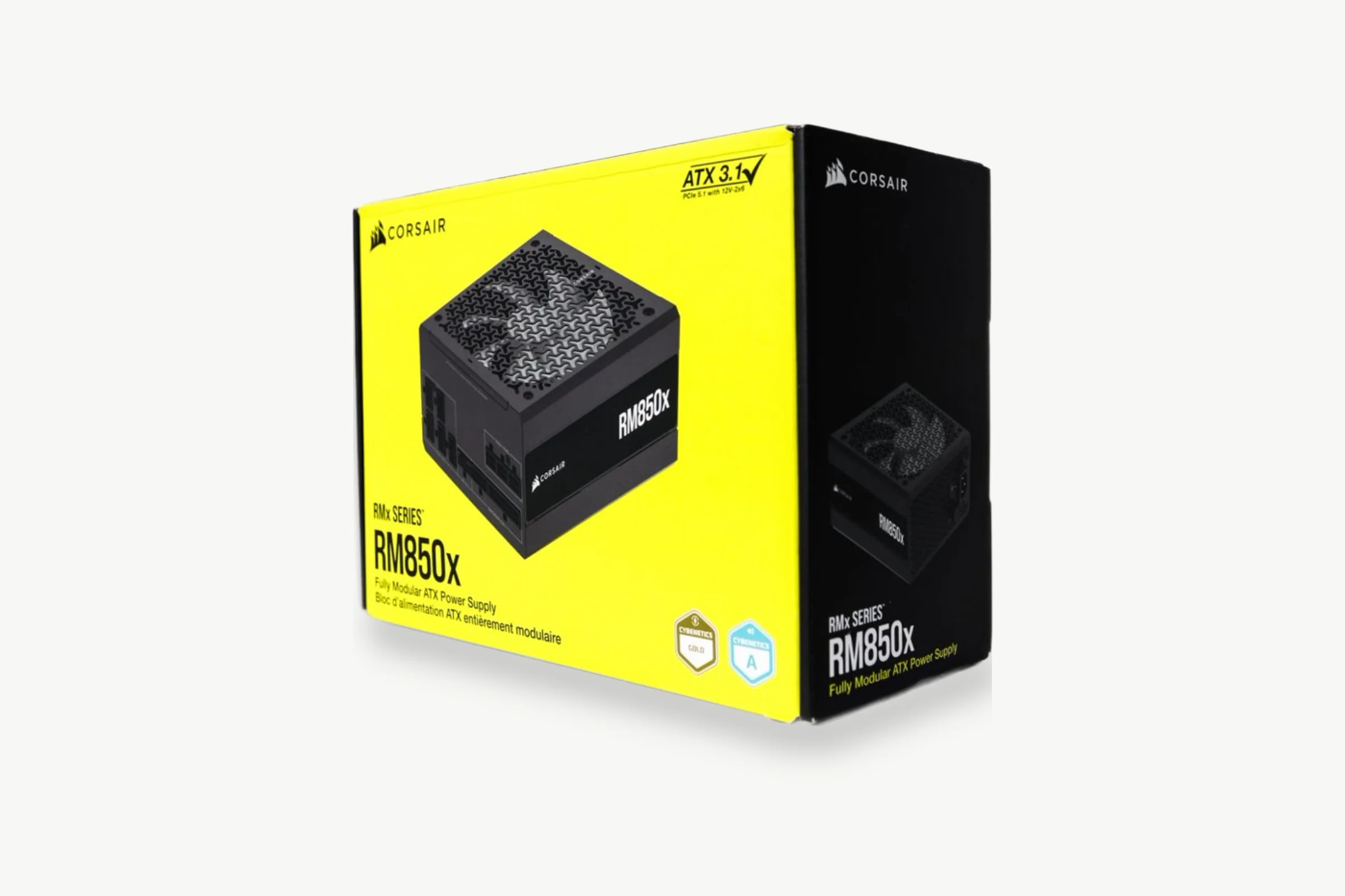 Corsair RM850x power supply retail box