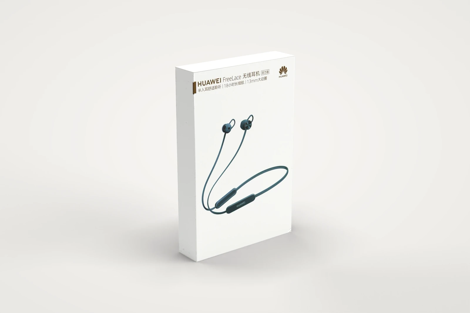 Huawei FreeLace packaging – 45-degree view